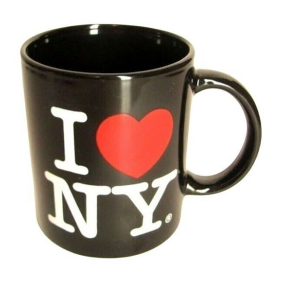 NEW I Love NYC Heart Coffee Mug Black Ceramic Cup New York City Souvenir - Picture 1 of 4